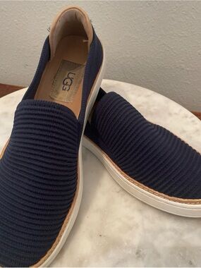 UGG Women’s Navy Slip-On Knit Sneakers